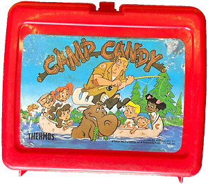 Vintage 1989 Camp Candy Thermos Plastic Lunchbox - John Candy