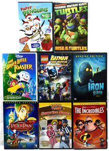 LOT of 8 Kids' DVDs- Iron Giant, Incredibles, Brave Little Toaster, Incredibles