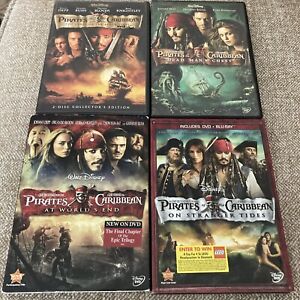 New ListingPirates of the Caribbean Dvd Lot of 4: Black Pearl, Dead Man, World’s End, Tides