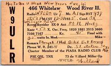 1936 QSL Radio Card Code W9URL Wood River IL Amateur Station Posted Postcard