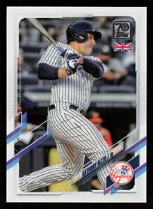2021 Topps UK Edition Anthony Rizzo #95 New York Yankees Baseball Card