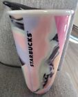 Starbucks 2014 Ceramic Pastel Marble Watercolor Travel Tumbler Mug Ceramic Lid
