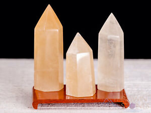Yellow CALCITE Crystal Tower - Crystal Wand Points Obelisk, Home Decor, E1681