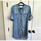 Cloth & Stone Anthropologie Denim Chambray Shirtdress with Cuffed Sleeves - XS
