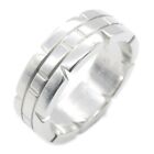 CARTIER Tank francaise ring Ring K18WG Silver Used US size 5.25