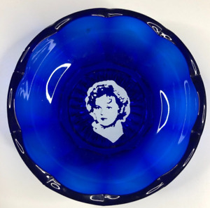Shirley Temple 1930s Colbalt Blue Bowl/Dish Wheaties 4-1/2 Inches