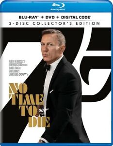 New ListingNo Time to Die (Blu-ray, DVD, w/Slipcover, Digital, 3-Disc Set) NEW Sealed