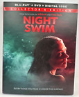 Night Swim Collector's Edition BLU-RAY + DVD + DIGITAL CODE W/SLIP SEALED!