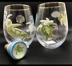 Stemless Wine Glasses- Hawaiian Sea Turtle-Honu - Sea Turtle