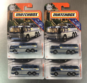 MATCHBOX ‘55 GMC SCENIC CRUISER ( LOT OF 4 ) 1/64 SCALE BLUE PAINT FREE SHIPPING