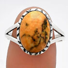 New ListingNatural Honey Dendritic Opal 925 Sterling Silver Ring s.9.5 Jewelry R-1074