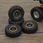 RCAWD Brass Weighted Beadlock Wheel Rims Tire for 1/24 ECX Barrage RGT & FTX