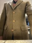 Lightly Structured Brown Weave Jacket with Dbl Vent  (Size 38L40R) By Samuelsohn