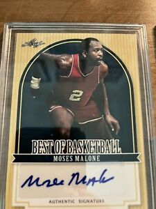 Moses Malone 2012 Leaf Best Of Basketball Autograph - Rare