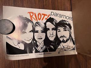 PARAMORE Signed Autographed 11x17 poster Original Lineup WITH DOODLES!
