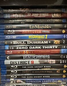 Blu-ray Movie Lot of 17 DVD's Hobbit Batman hamgover Transformers Twilight