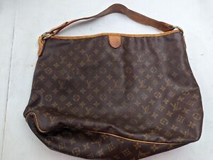 Louis Vuitton Delightful Handbag Monogram Canvas Brown See Condition