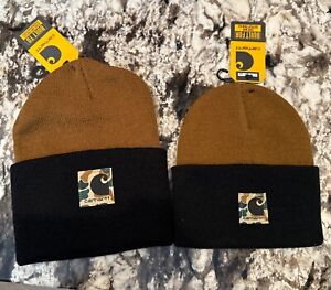 Carhartt Men's & Youth SET of 2 (Daddy & Me.) Knit Camo Patch Beanie NWT