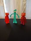 Set Of 3 Trendmasters Bendable Figures Gumby And The Blockheads G & J 90's Rare