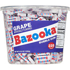 Bazooka Bubble Gum 225 Count Individually Wrapped Chewing Gum - Grape Flavor - -