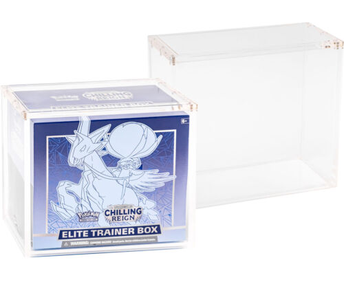 Pokemon ETB Acrylic Case Display Elite Trainer Box With Magnetic Top Stackable