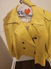 Coach Short Belted Trench Coat, Yellow, US Women Size XS, Pre-Owned