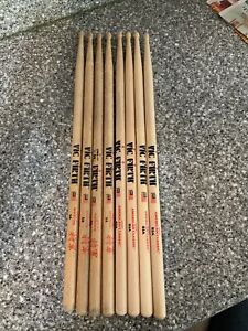 Drum Sticks 4 pair USED Mixed Lot Vic Firth American Classic 85A / OAK SHOGUN 5A