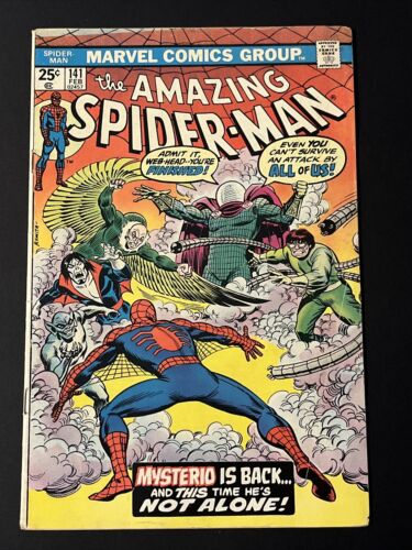 Amazing Spider-Man #141 VG 1st App 2nd Mysterio Dan Berkhart 1975 MVS