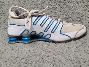 Nike Shox Nz Running Shoes Mens Size 8.5 543221-100 Blue White Rare