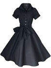 50'S 40'S STYLE ROCKABILLY PINUP SWING  EVENING PARTY TEA DRESS SIZES 6 - 20