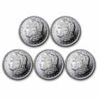 1 oz Silver Round - Morgan Dollar Design - (Lot of 5 Coins)