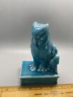 Rookwood Pottery 1945 Teal Blue Owl Bookend, Arts And Crafts