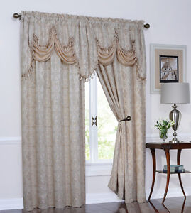 GoodGram Luxurious Georgina Window Curtain Treatments - Assorted Colors