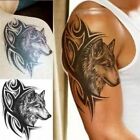 Flash Once Temporary Glue Tattoo Wolf Tribal Black Body Body Gift