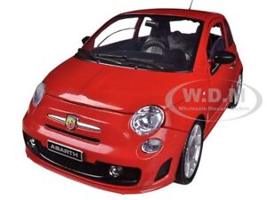 FIAT 500 ABARTH RED 1/18 DIECAST MODEL CAR BY MOTORMAX 79168