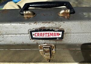 VINTAGE CRAFTSMAN HIP TOOL BOX WITH ORIGINAL TRAY NO. 65161