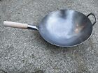 Real Wok ® Traditional Hand Made Carbon Steel 14 inch Round Bottom