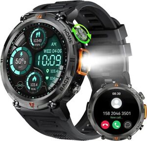 Smart Watch For Men Military Watch Touch With LED Flashlight, 1.45