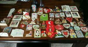 New ListingHuge Lot 52 Antique  Cards Valentines mainly from 1920's Pop ups Germany