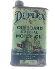 Vintage Duplex Outboard Special Motor Oil SAE 30 1 QT metal oil can