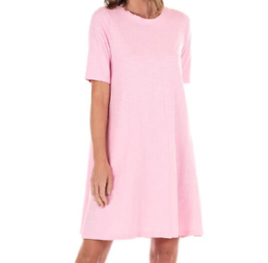 FRESH PRODUCE XL Blush PINK LORNA Cotton Jersey Slub Swing Dress $65 NWT XL
