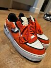 Nike Air Force 1 Shadow Cracked Leather - Rush Orange Women’s Size 8.5
