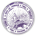 Paris France Europe Travel Stamp Car Bumper Sticker Decal