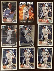 2022 2023 Topps Bowman Prospect RC (9) CARD LOT Anthony Volpe New York Yankees