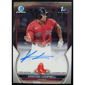New Listing2023 Bowman Chrome Draft Kristian Campbell 1st Prospect Auto #CDA-KCA Red Sox