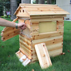 7PCS Auto Flowing Honey Hive Frames & Cedarwood Beehive House Beekeeping Box Set