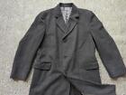 vintage CASHMERE topcoat ENGLAND made 42 charcoal/black OVERCOAT jacket