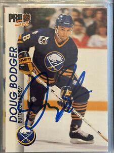 Doug Bodger Buffalo Sabres 1992 Pro Set NHL Autographed Hockey Card