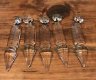 5 Pcs Vintage Murano Glass Italy Chandelier Replacement Spear Prisms Cut