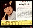 1963 Jello #15 Mickey Mantle Yankees HOF 3 - VG